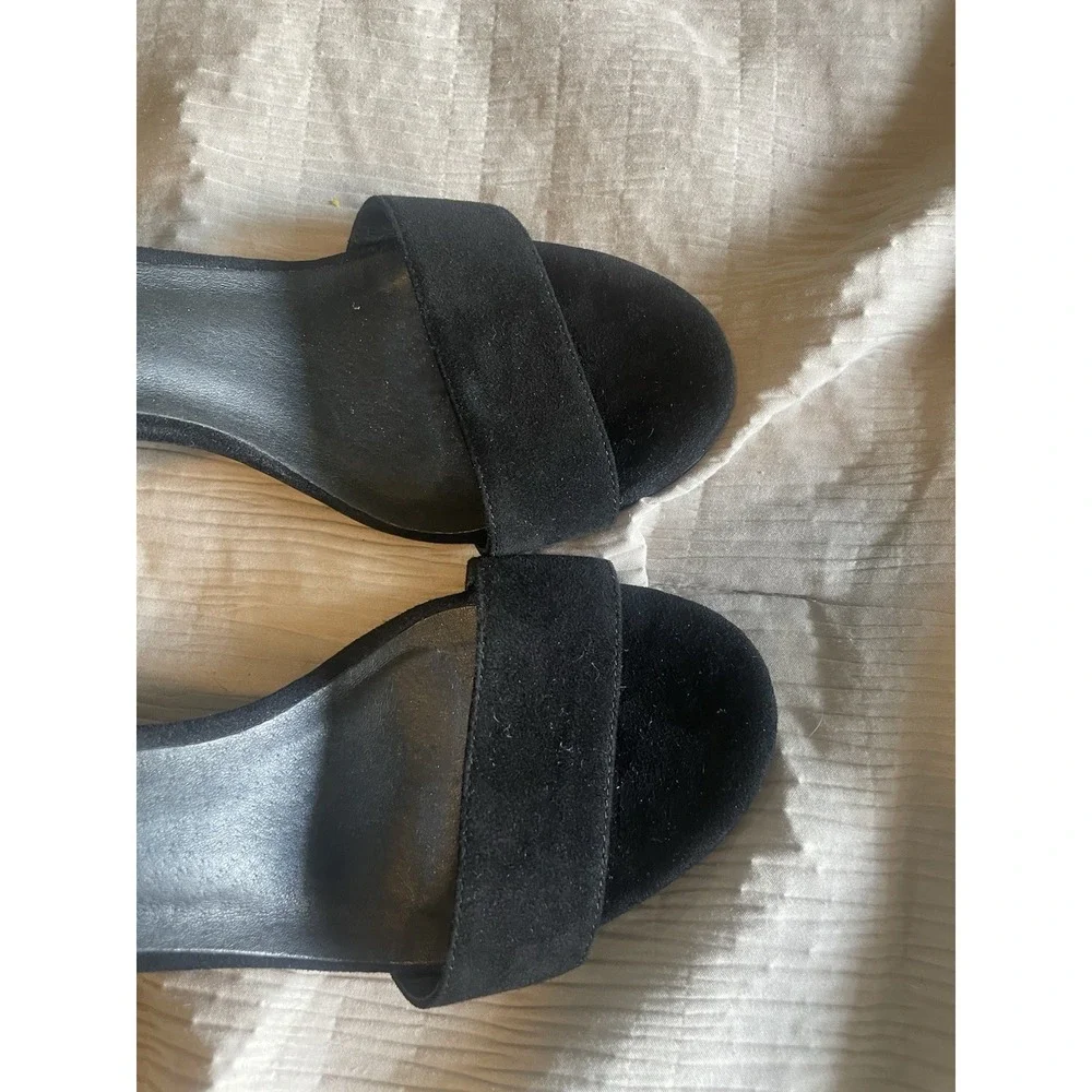 Jeffrey Campbell Lindsay Block heel Size 9.5 Club Party Cocktail Black Velvet
